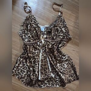 Seductive Wear by Cinema Etoile Vintage Y2K Babydoll Lingerie Animal Print 1X